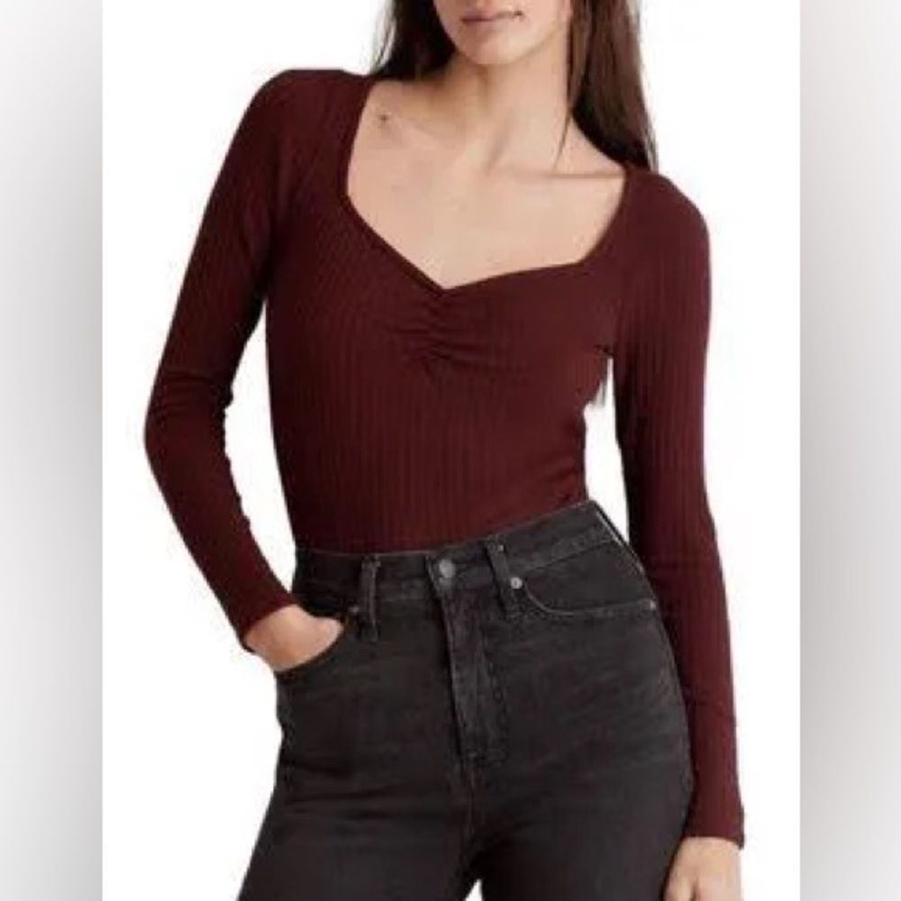 Madewell Ribbed Sweetheart Top